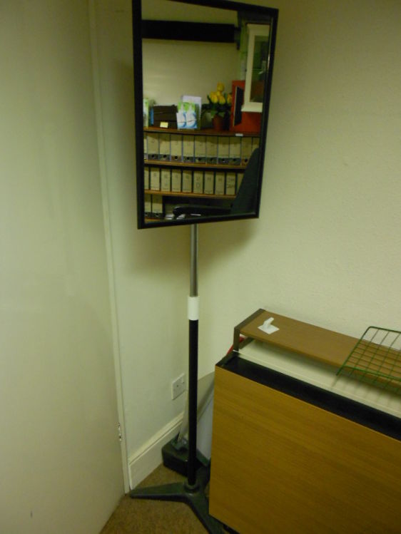 Mirror on stand