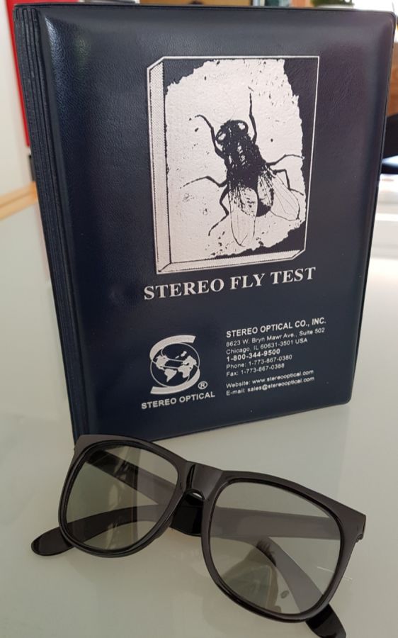 Stereo Fly test with polarising spectacles