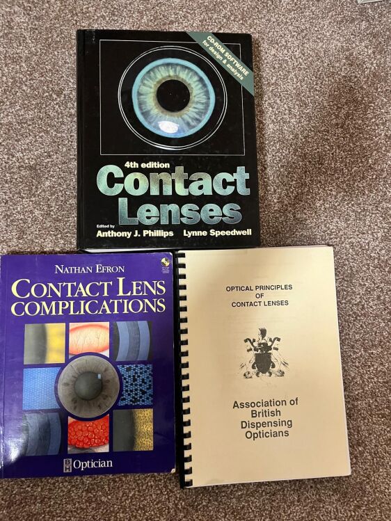 OPHTHALMIC OPTICIAN AND CONTACT LENS BOOKS