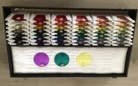 Cerium tint lens samples in case