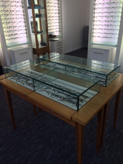 Frame glass display unit