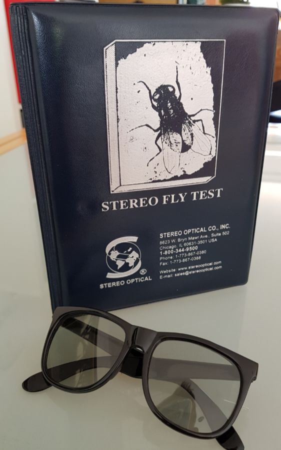 Stereo Fly test with polarising spectacles 