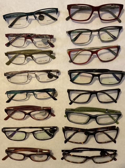 16 mixed Wolf Eyewear frames