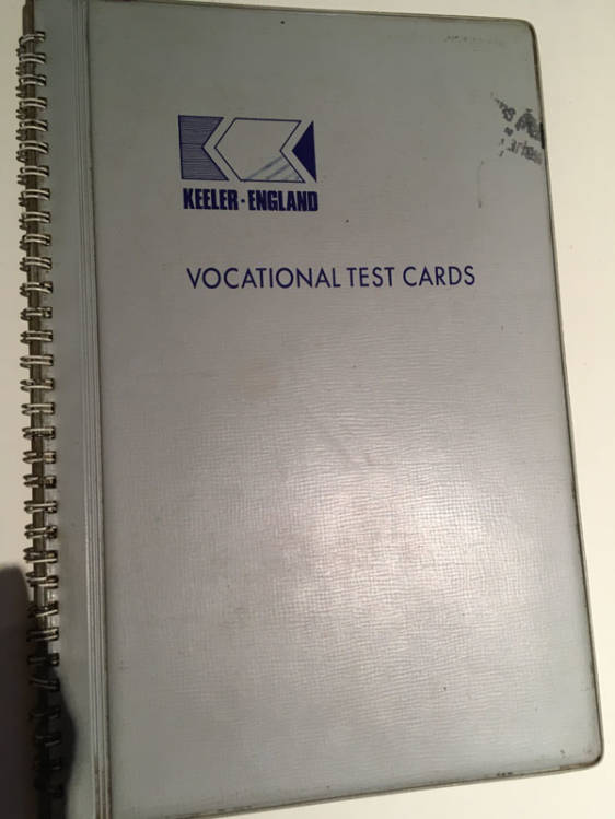keeler vocational test cards in book form