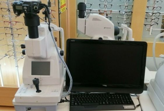 TRC-NW6S Non-Mydriatic Retinal Camera on table