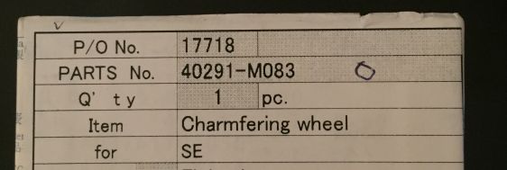 Chambering wheel for Nidek SE-9090Express