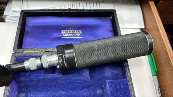 Hamblin Vintage Ophthalmoscope with case