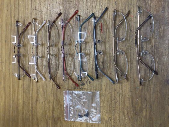 x8 Assorted Branded Rimless Frames 