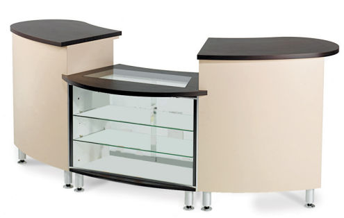 Detail Desk With Glass Reception Desks Fixtures Fittings