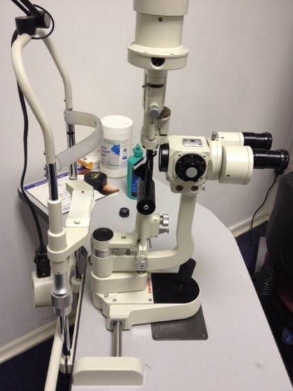 slit lamp and double table