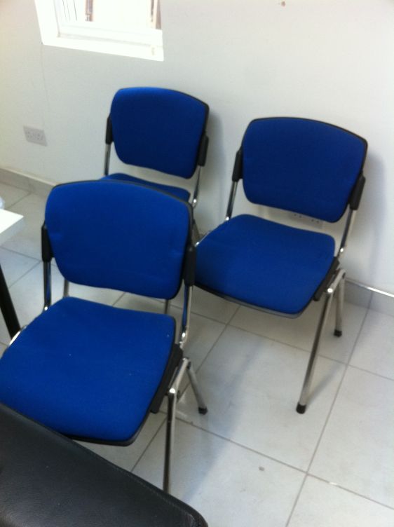 reception chairs whith chrome legs