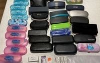 Glasses cases, and optical equiptment